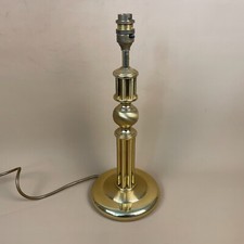 Vintage Gold Brass Metal Lamp Side Light Bedside Table Vintage Circle Base Ball