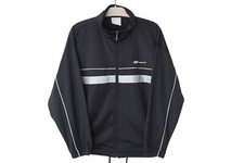 Vintage REEBOK Track Jacket Full Zip Size M navy blue 90s sport windbreaker