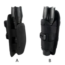 LED Flashlight Holder Carry Belt Pouch Nylon Holster Torch 360 Degrees Rotatable