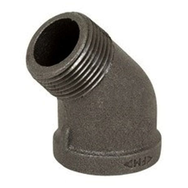 LOT OF(10)1/2"BLACK MALLEABLE IRON PIPE STREET 45°THREADED FITTING PLUMBING