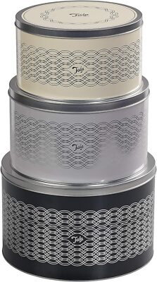 Tala Originals Deep Cake Storage Tins in Indigo Ivory Designs,  UK