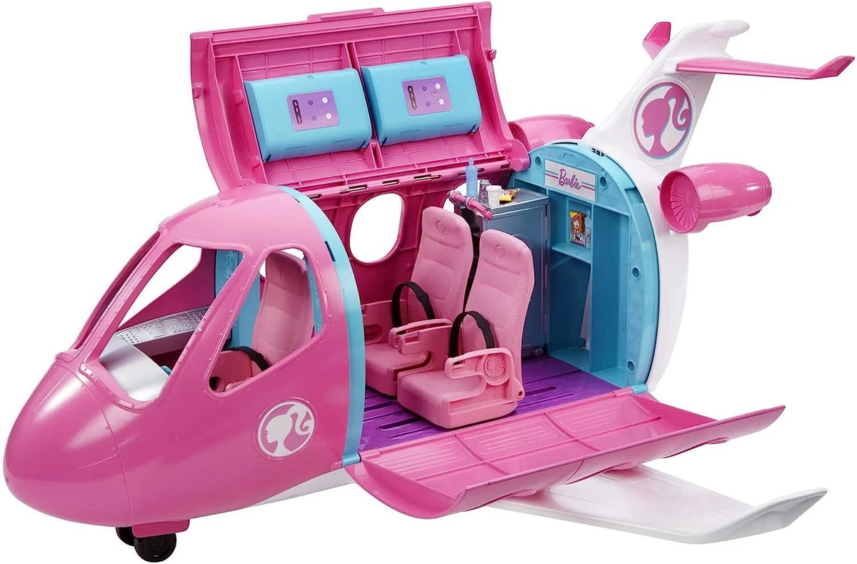 Juego de juguetes de avión Barbie Dreamplane con más de 15 accesorios  incluido c