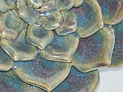 Handmade Glazed 3D Ceramic Succulent Flower Sculpture Modern Art Tablescape ¹ - Picture 41 of 45