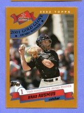 2002 TOPPS  #706   Brad Ausmus Gold Glove    Houston Astros 