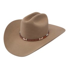 Stetson Cowboy Hat 6X Beaver Fur Fawn Monterey T-Free Hat Brush
