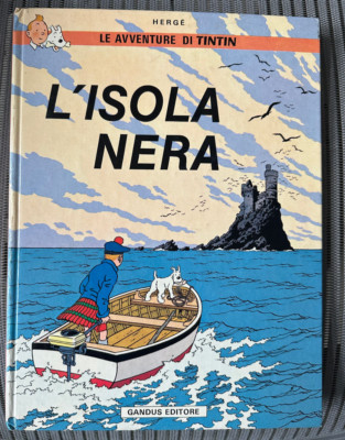 Hergé Le Avventure di Tintin L'Isola Nera 1st Italian Gandus 1977