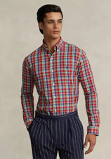 125 Polo Ralph Lauren Classic Fit Plaid Stretch Poplin Shirt, Multi, Small