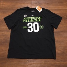 NEW Nike Seattle Storm T Shirt #30 WNBA Men’s Size XXL 2XL Black Breanna Stewart