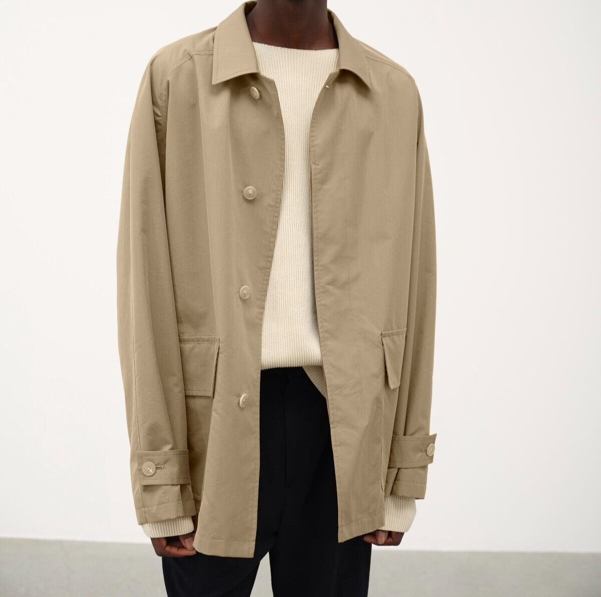 AURALEE FINX POLYESTER WEATHER CHAMBRAY BLOUSON from Japan AURALEE FINX POLYESTER WEATHER CHAMBRAY BLOUSON from Japan