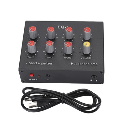 7 Band Sound Equalizer Professional High Bass Adjustment 5.5x2.1 Interface 1 New