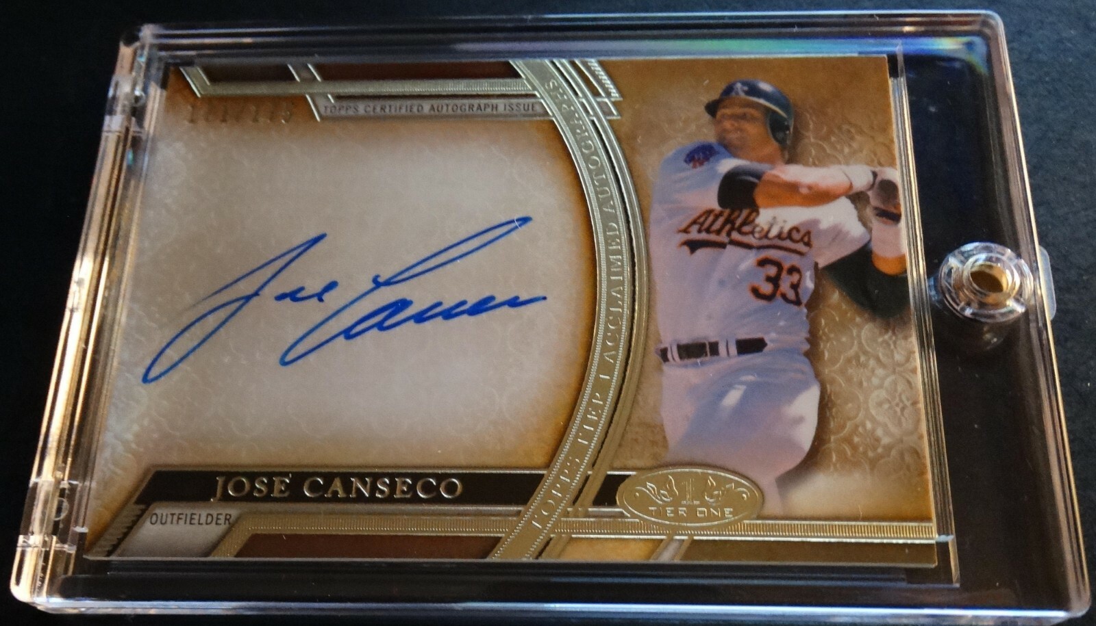 2015 JOSE CANSECO TOPPS TIER 1 CERTIFIED AUTO #AA-JCA ATHLETICS (452)