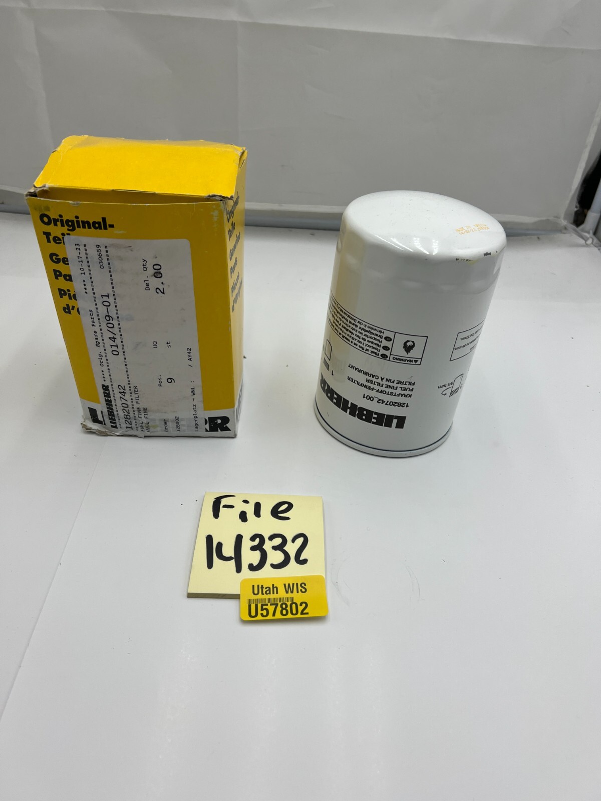 Genuine OEM Liebherr American Fuel Filter 12820742 For 924, 924C 