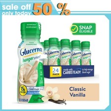 Glucerna Hunger Smart Diabetic Protein Shake, Classic Vanilla, 10 fl oz 24 Ct