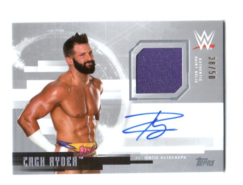 激レア クリスチャンラップ C.L. RYDERZ WWE Zack Ryder 2017 Topps Undisputed Silver Autograph Relic Card