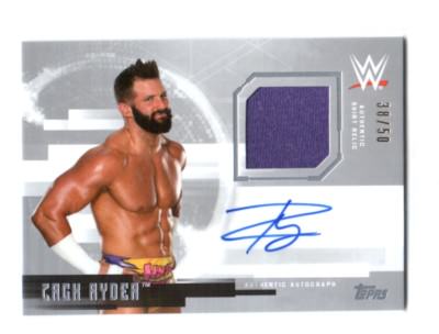 WWE Zack Ryder 2017 Topps Undisputed Silver Autograph Relic Card