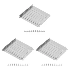 30PCS Silver Stainless Steel Case PCI Slot Covers Dust Filter with Screws