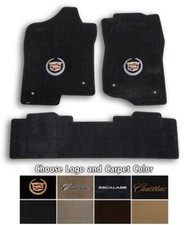 Cadillac Escalade Ext 3pc Velourtex Carpet Floor Mats - Choose Color Logo