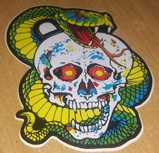 Skull Snake Sticker Large 7.5cm Biker Helmet Motorbike
