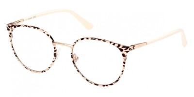 GUESS GU2913 Gold Havana 033 Round Metal Optical Eyeglasses  display picture 2