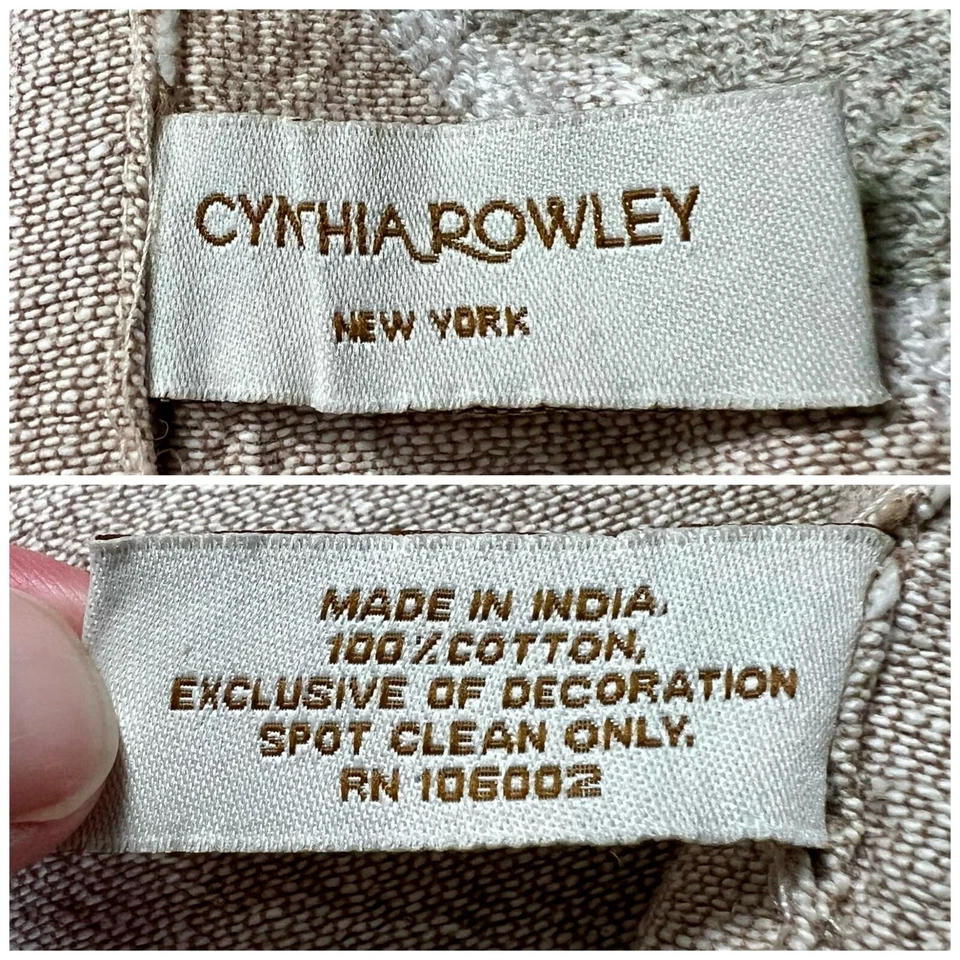 Cynthia Rowley Rectangle Holiday Tablecloth - Christmas Trees - 100% Cotton - Image 3 of 4