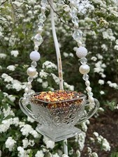 Hanging Beaded Bird Feeder Garden Art