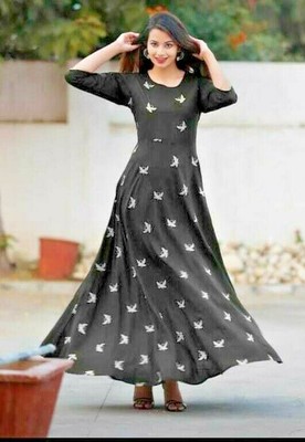 black color long gown