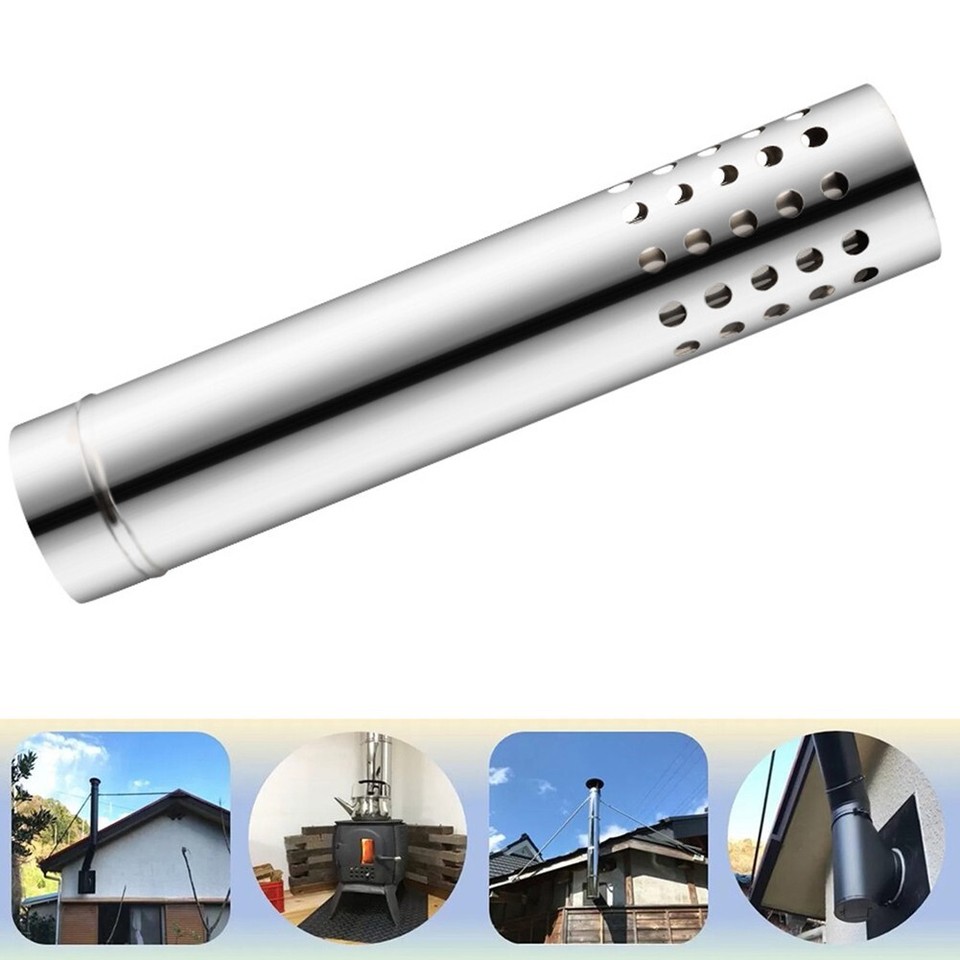 Outdoor Stove Pipe Flue Chimney Extension Tube 50cm Length Wind
