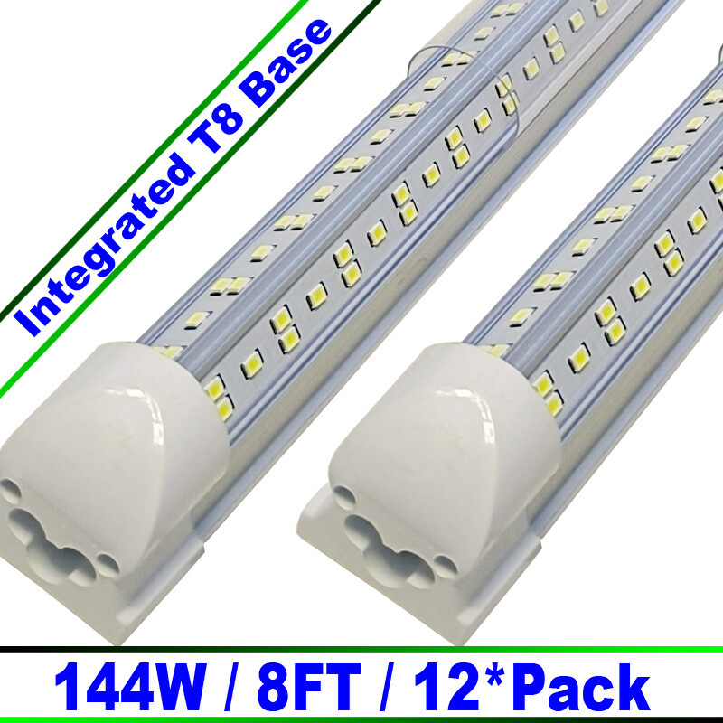 12-Pack Led Tube Light 144W T8 8Ft LED Shop Light Fixture 6500K 8 Foot LED Bulbs