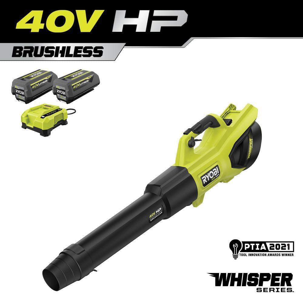 RYOBI Jet Fan Blower 40V HP Brushless 190 MPH 730 CFM w/(2) Batteries