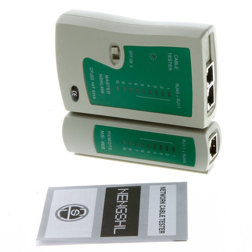 Network TOOL LAN Cable Tester RJ-45 RJ-11 RJ45 RJ11 CAT5 White Network E0B3 - Afbeelding 4 van 5