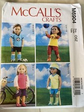 McCall s 6904 18 Doll Clothes Sewing Pattern - Uncut
