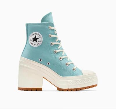 New NIB Converse Women Chuck 70 De Luxe Infinity Pool Blue High Top Heel Sneaker
