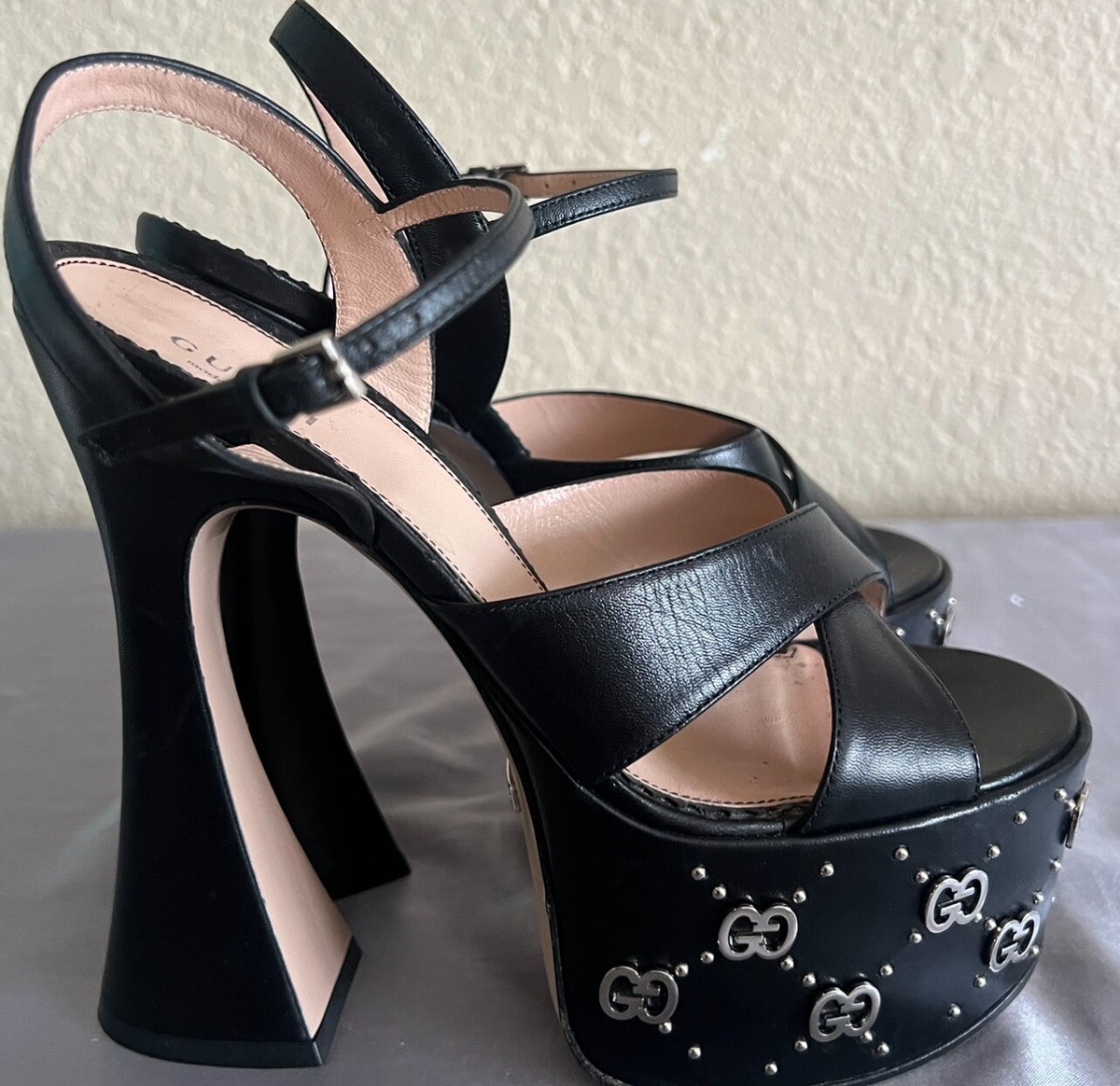 Gucci Interlocking G”s Platform Sandals Heels Shoes 37.5 | eBay Gucci Interlocking G”s Platform Sandals Heels Shoes 37.5 | eBay