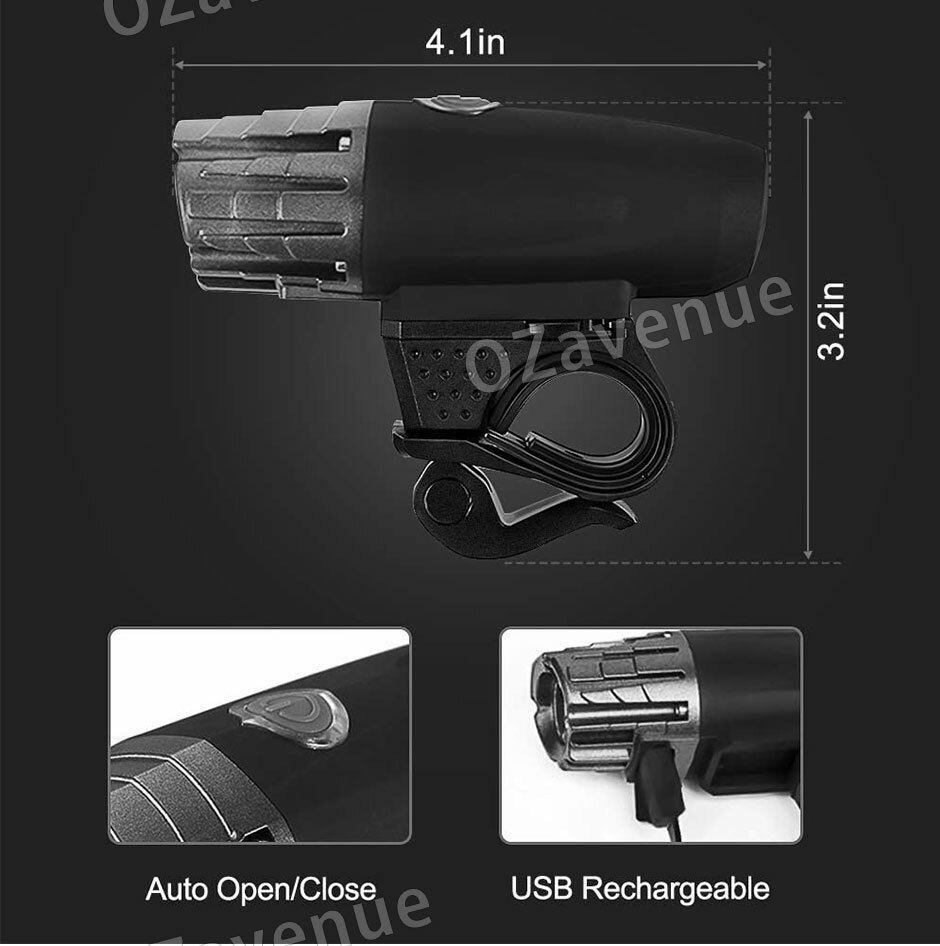 Bike Light Set Rechargeable LED Bicycle Lights Waterproof Headlight