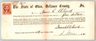 Civil War Farmer Township, OH Defiance 1864 Bounty Receipt - James Cleland
