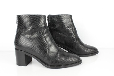 MINELLI Stiefeletten Leder Pythonform schwarz Gr. 37 sehr guter Zustand