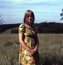  1960s Transparency-sexy pinup girl in flower dress-cheesecake t402864