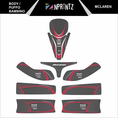 PUFFO BAMBINO MCLAREN STYLE FULL KART STICKER KIT - KARTING - EVK-CADET-ROOKIE