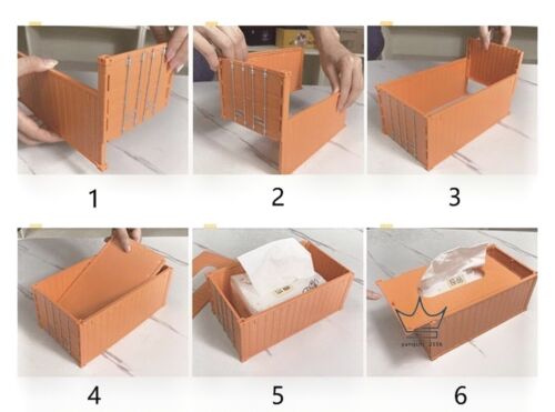 1:28 Industrial Shipping Container Tissue Box ABS Napkin Paper Container Kitchen - Picture 14 of 38