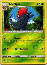 Accelgor Uncommon SM - Crimson Invasion 9/111 LP Reverse Holofoil Pokemon Card