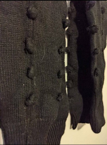 Kids Black Woolen Leg Warmers No Brand Size S Ages 8 - 12 - Picture 3 of 3