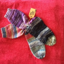 hand knitted socks,large,made from good quality sock yarn