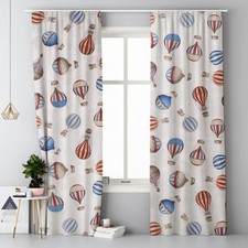 Darkening Beige 1 Panel Hot Balloon Fancy Band Curtain 135x270 cm Furniture