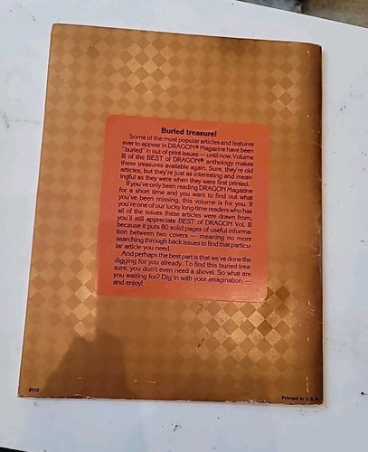 TSR Best of Dragon Magazine Volume III Three Dungeons Dragons 1982 Red Gygax Vtg - Picture 5 of 14