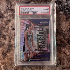 2025 PRIZM WNBA CAITLIN CLARK #1 FRACTAL BLUE PULSAR /199 GEM MINT PSA 10