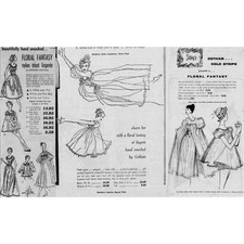 VTG Gotham Layerd Chiffon Embroidered White  Blue Nightgown Peignoir Small