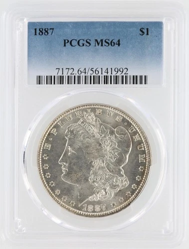 1887 Morgan Silver Dollar PCGS MS64 S$1 Philadelphia Minted No Reserve
