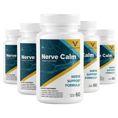 (5 Pack) Nerve Calm Capsules   NerveCalm All Natural Glycogen Support 60caps