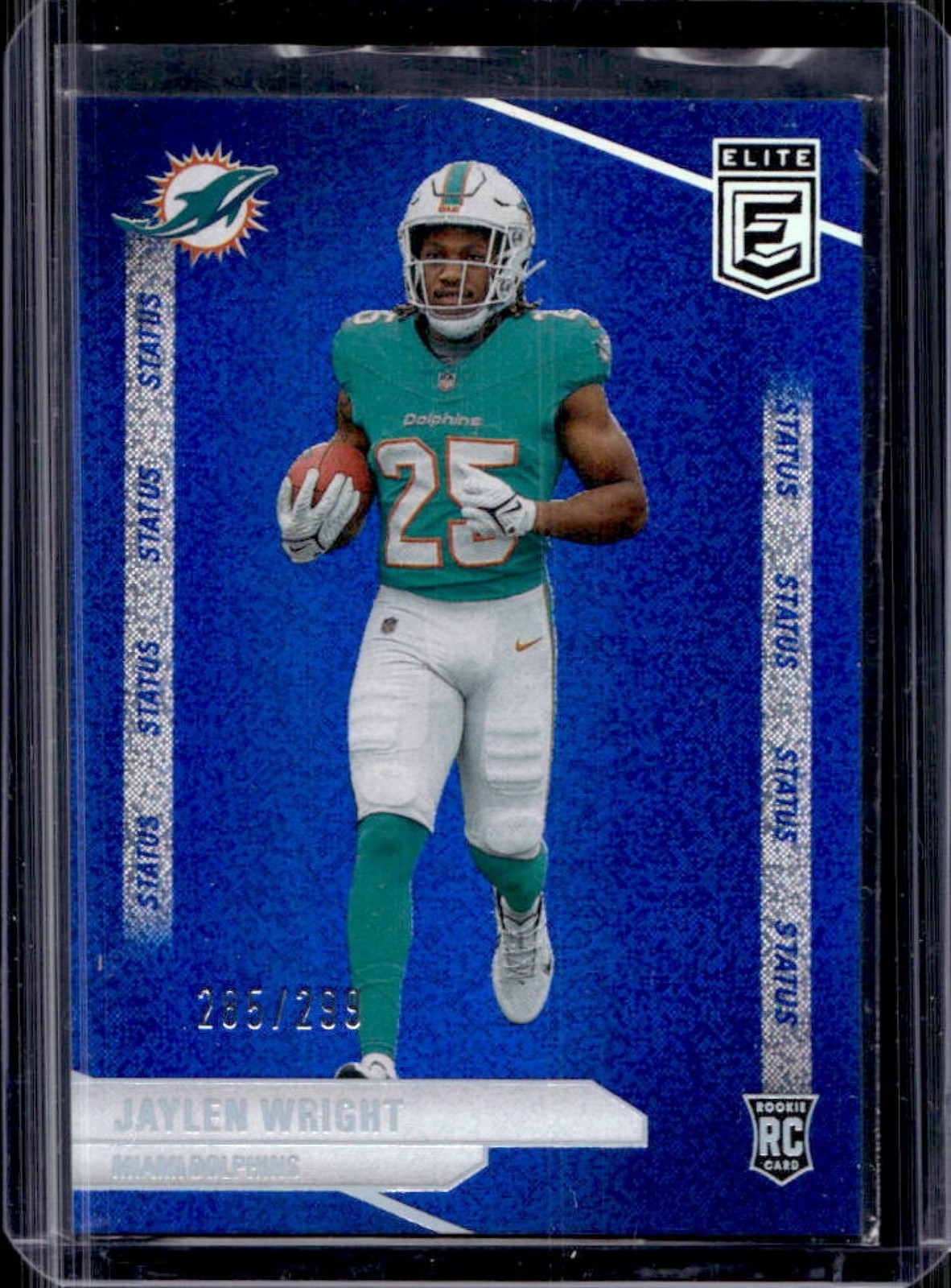2024 Donruss Elite Jaylen Wright RC Status Sparkle #/299 Dolphins