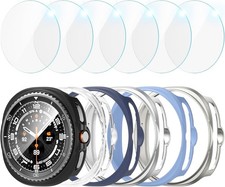Galaxy Watch 8 46mm Full Coverage Hard PC Cover with 6 6 Pack Screen Protectors